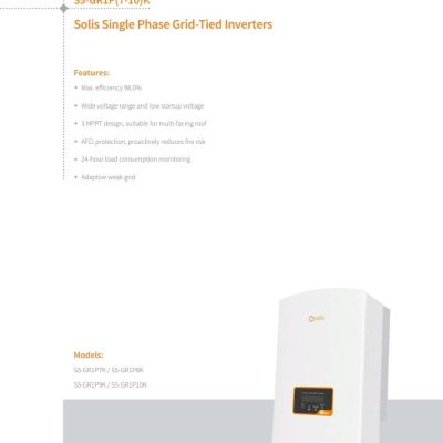 اینورتر متصل به شبکه 10Kw تک فاز Solis مدل S5-GR1P10K