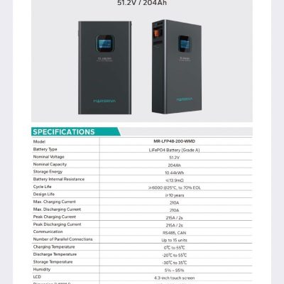 باتری LiFePO4 10.44kWh